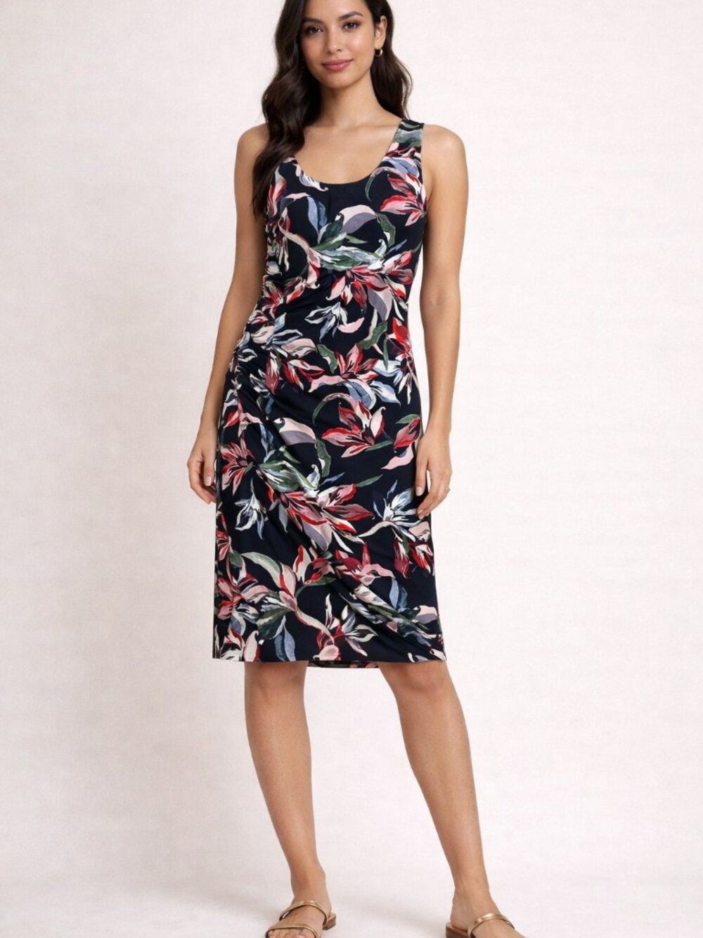 T Tahari Floral Midi Dress S/P NWT